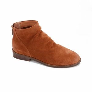 Gentle Souls “Emma” Suede Cognac Ankle Booties